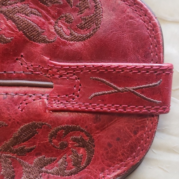 TWISTED X Pointed Gorgeous Red & Brown Embroidered Western Boots Sz 9.5 B. - Picture 11 of 16